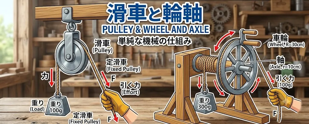 「重い」を「軽い」に変える魔法:滑車と輪軸に学ぶ驚きの効率化術
